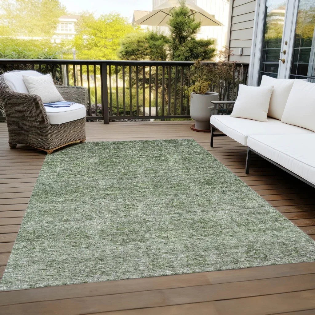 Glenra Green Washable Indoor - Outdoor Rug - LOOMLAN - LOOMLAN Rugs - Outdoor Rugs