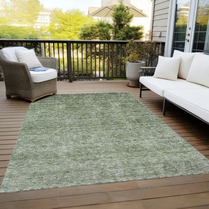 Glenra Green Washable Indoor - Outdoor Rug - LOOMLAN - LOOMLAN Rugs - Outdoor Rugs