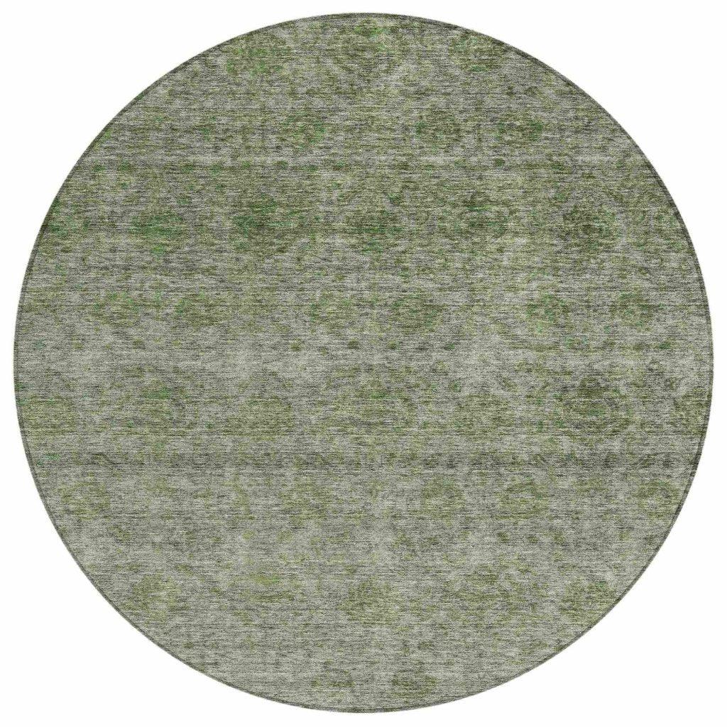 Glenra Green Washable Indoor - Outdoor Rug - LOOMLAN - LOOMLAN Rugs - Outdoor Rugs