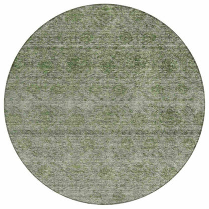 Glenra Green Washable Indoor - Outdoor Rug - LOOMLAN - LOOMLAN Rugs - Outdoor Rugs