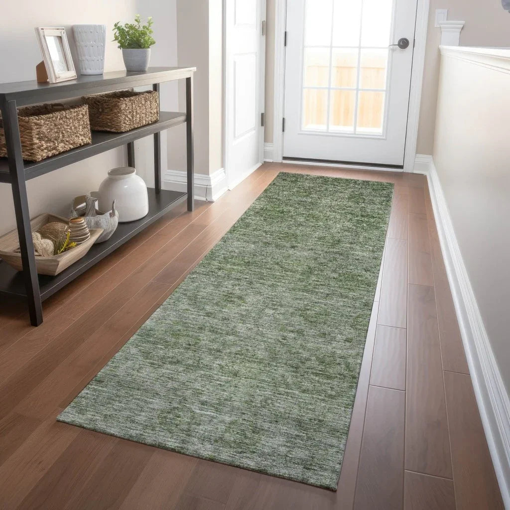 Glenra Green Washable Indoor - Outdoor Rug - LOOMLAN - LOOMLAN Rugs - Outdoor Rugs
