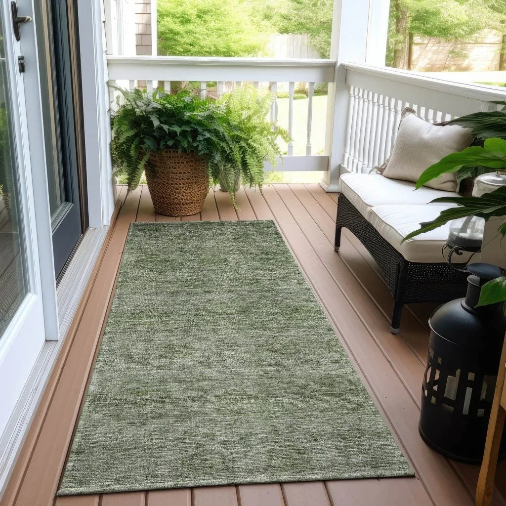 Glenra Green Washable Indoor - Outdoor Rug - LOOMLAN - LOOMLAN Rugs - Outdoor Rugs
