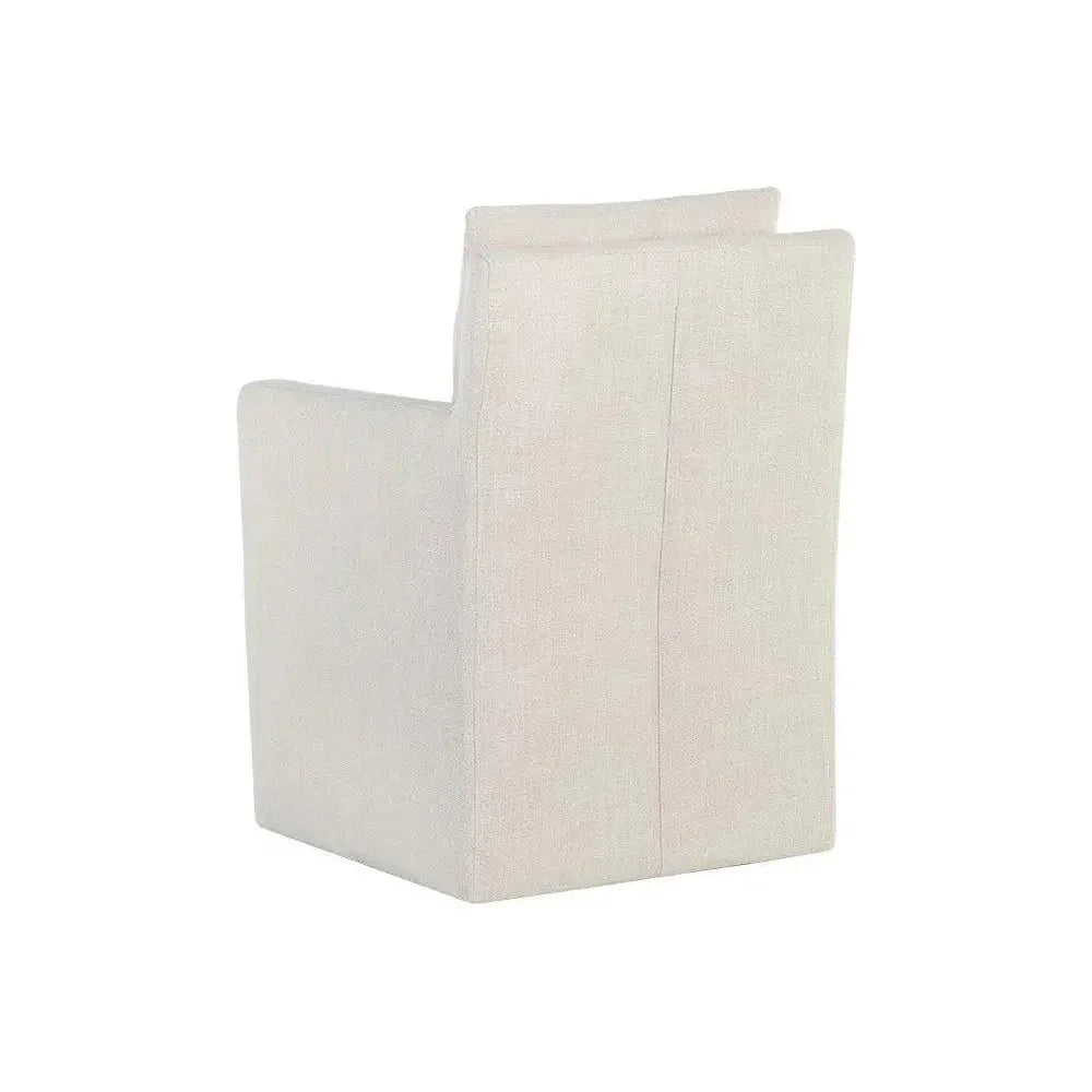 Glenrose Fabric Wheeled Dining Chair - LOOMLAN - SUNPAN - Dining Chairs