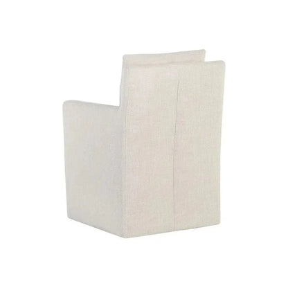 Glenrose Fabric Wheeled Dining Chair - LOOMLAN - SUNPAN - Dining Chairs