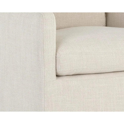 Glenrose Fabric Wheeled Dining Chair - LOOMLAN - SUNPAN - Dining Chairs