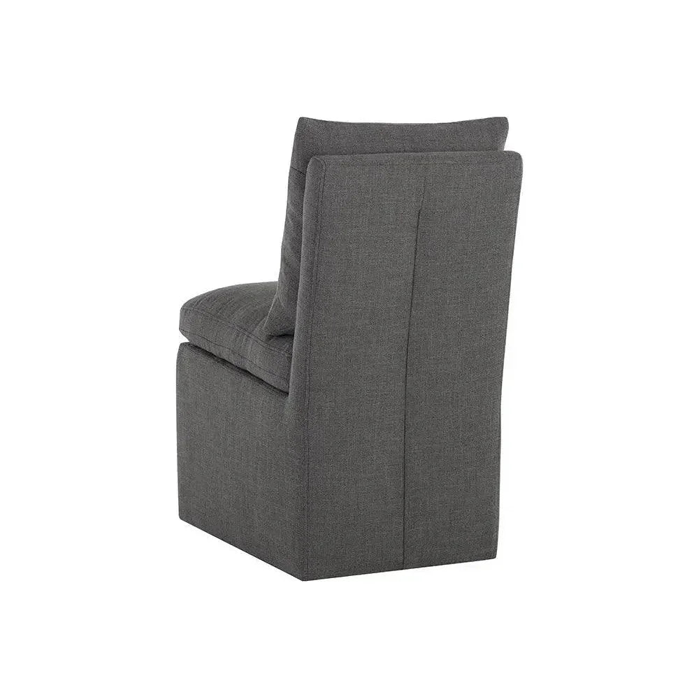 Glenrose Fabric Wheeled Dining Chair - LOOMLAN - SUNPAN - Dining Chairs