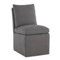 Glenrose Fabric Wheeled Dining Chair - LOOMLAN - SUNPAN - Dining Chairs