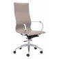 Glider High Back Office Chair Taupe-Office Chairs-Zuo Modern-LOOMLAN