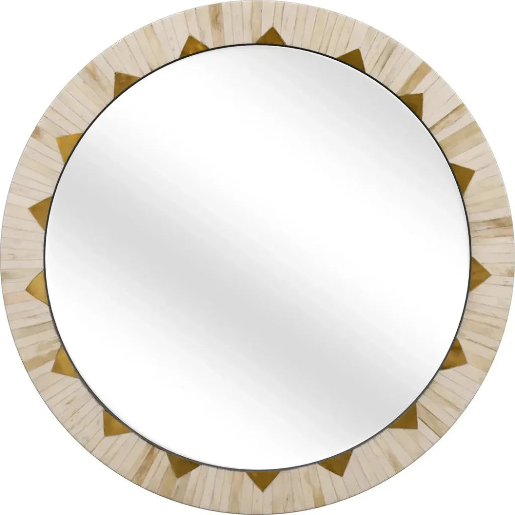 Global Resin and MDF Cream Wall Mirror - LOOMLAN - Bassett Mirror - Wall Mirrors