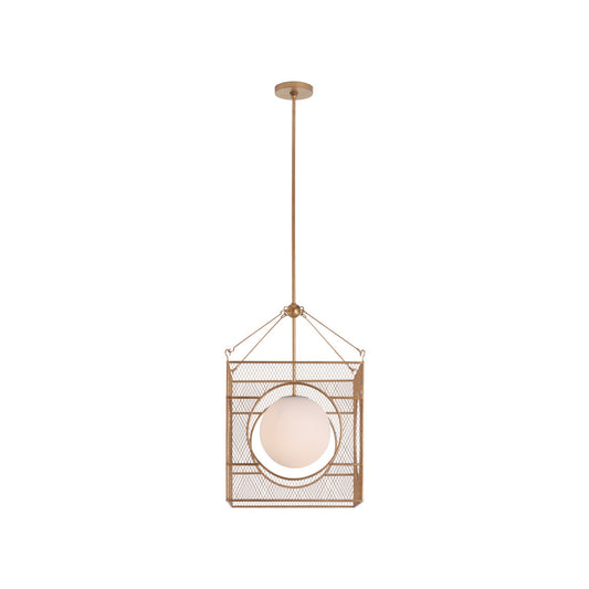 Globe Metal Golden Lantern-Lanterns-Chelsea House-LOOMLAN