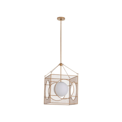 Globe Metal Golden Lantern-Lanterns-Chelsea House-LOOMLAN