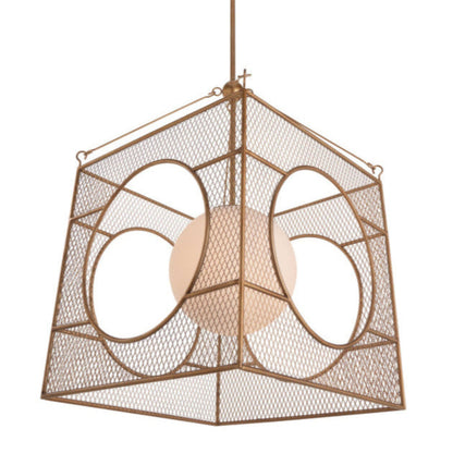 Globe Metal Golden Lantern-Lanterns-Chelsea House-LOOMLAN