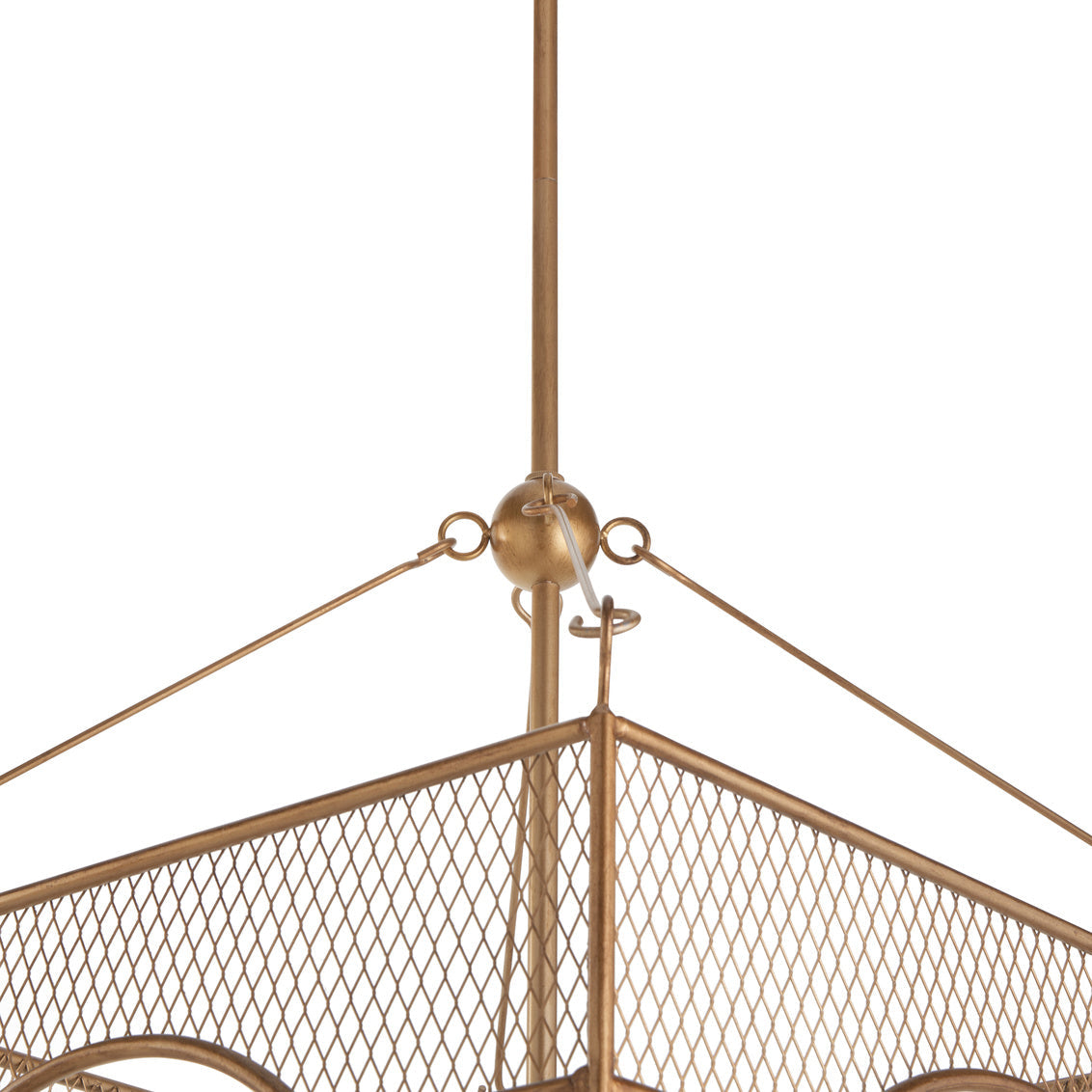 Globe Metal Golden Lantern-Lanterns-Chelsea House-LOOMLAN