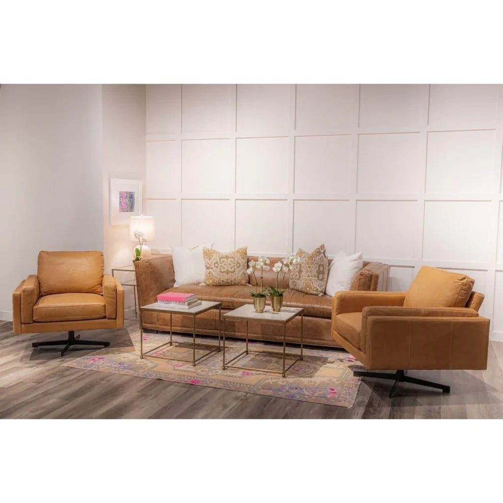 Gloria Modern Style Leather Sofa - LOOMLAN - Olivia + Quinn - Sofas & Loveseats
