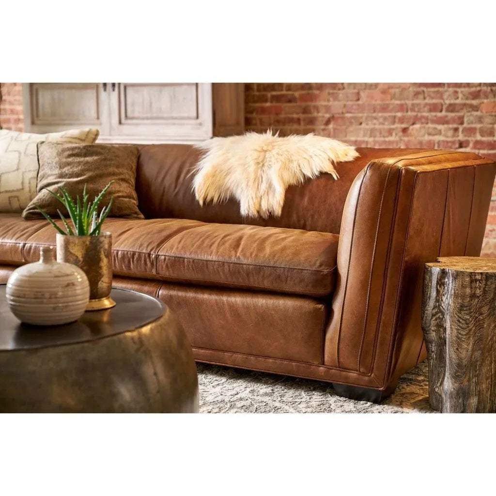 Gloria Modern Style Leather Sofa - LOOMLAN - Olivia + Quinn - Sofas & Loveseats