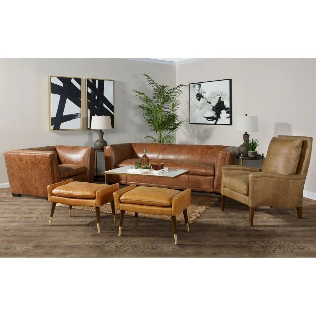 Gloria Modern Style Leather Sofa - LOOMLAN - Olivia + Quinn - Sofas & Loveseats