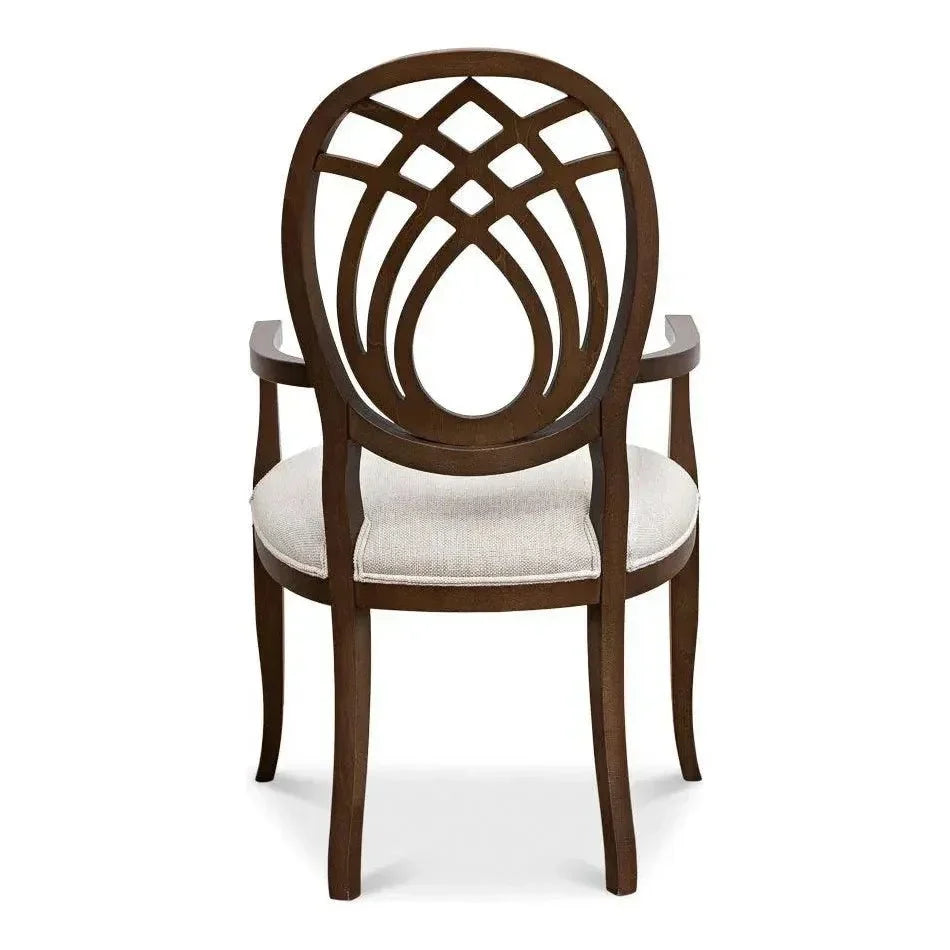 Goccia Arm Chair Driftwood Oatmeal - LOOMLAN - Sarreid - Accent Chairs