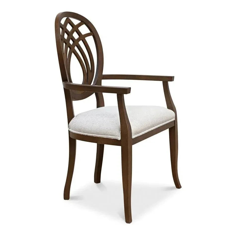 Goccia Arm Chair Driftwood Oatmeal - LOOMLAN - Sarreid - Accent Chairs