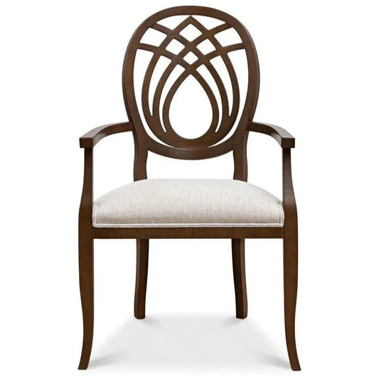 Goccia Arm Chair Driftwood Oatmeal - LOOMLAN - Sarreid - Accent Chairs