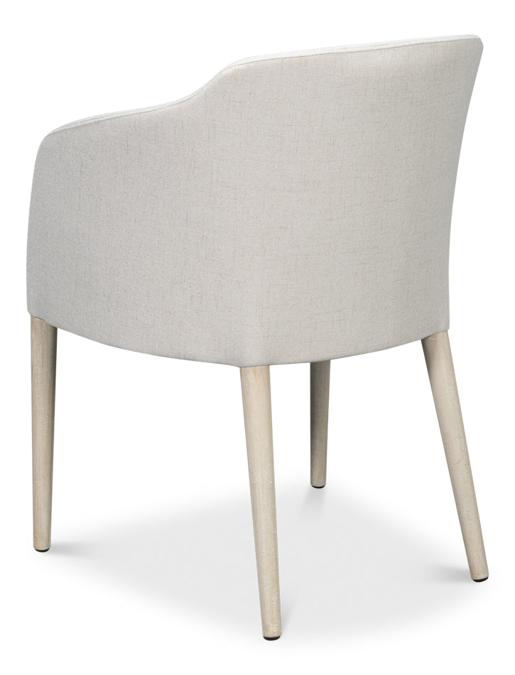 Goccia White Fabric Dining Chair