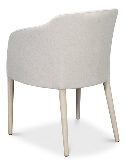 Goccia White Fabric Dining Chair
