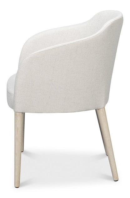 Goccia White Fabric Dining Chair