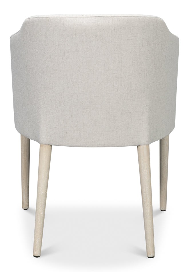 Goccia White Fabric Dining Chair