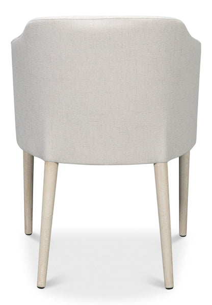 Goccia White Fabric Dining Chair