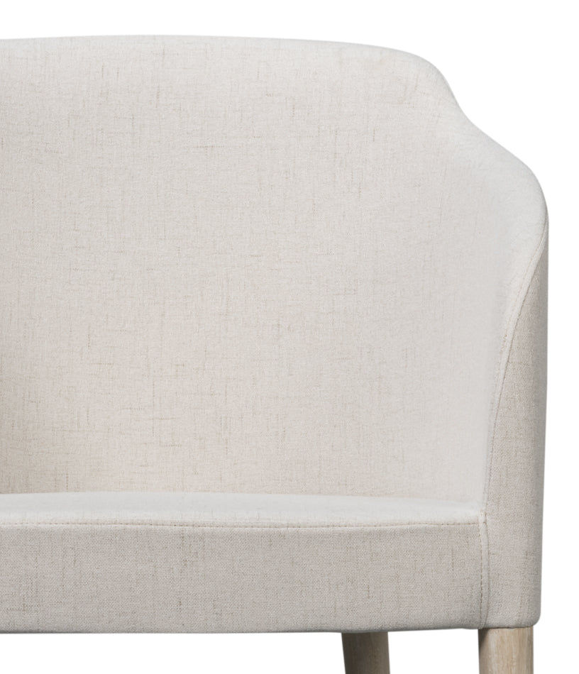 Goccia White Fabric Dining Chair