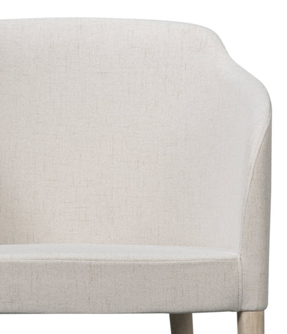 Goccia White Fabric Dining Chair