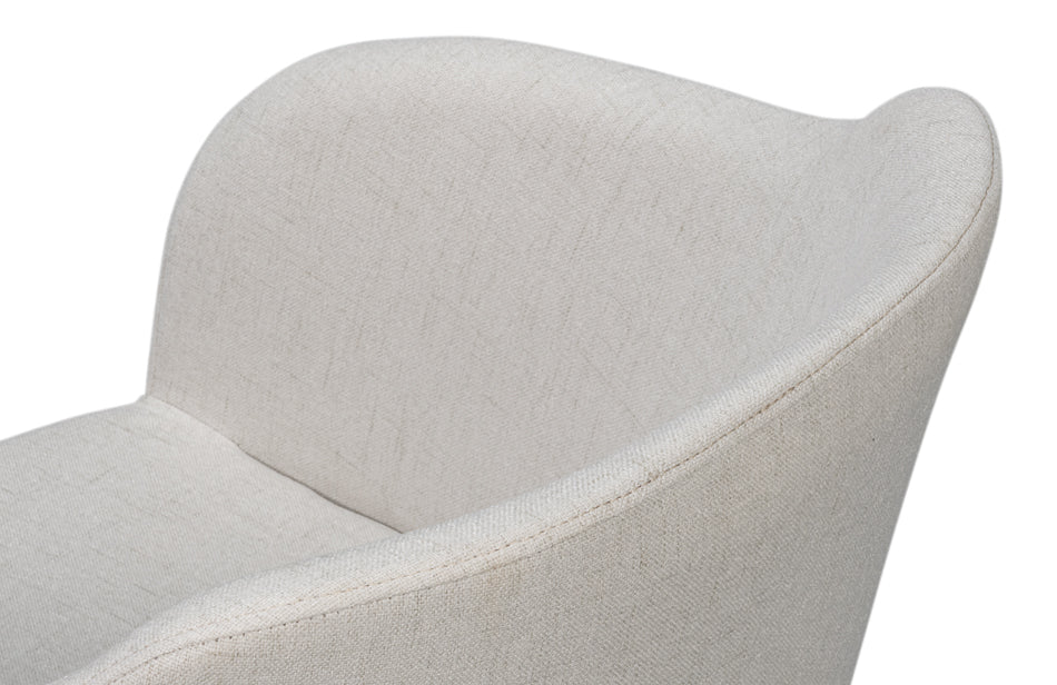 Goccia White Fabric Dining Chair