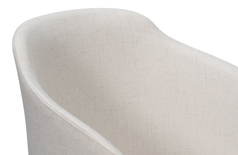 Goccia White Fabric Dining Chair