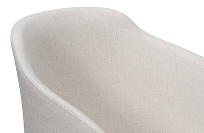 Goccia White Fabric Dining Chair