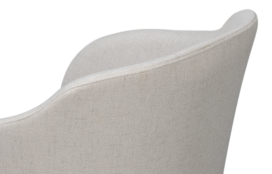 Goccia White Fabric Dining Chair