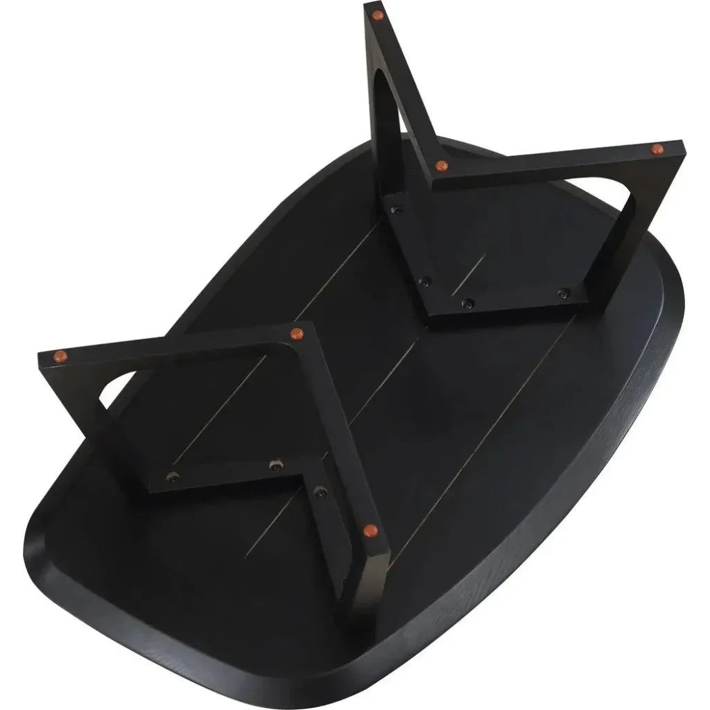 Godenza Mid - Century Black Oval Coffee Table - LOOMLAN - Moe's Home - Coffee Tables