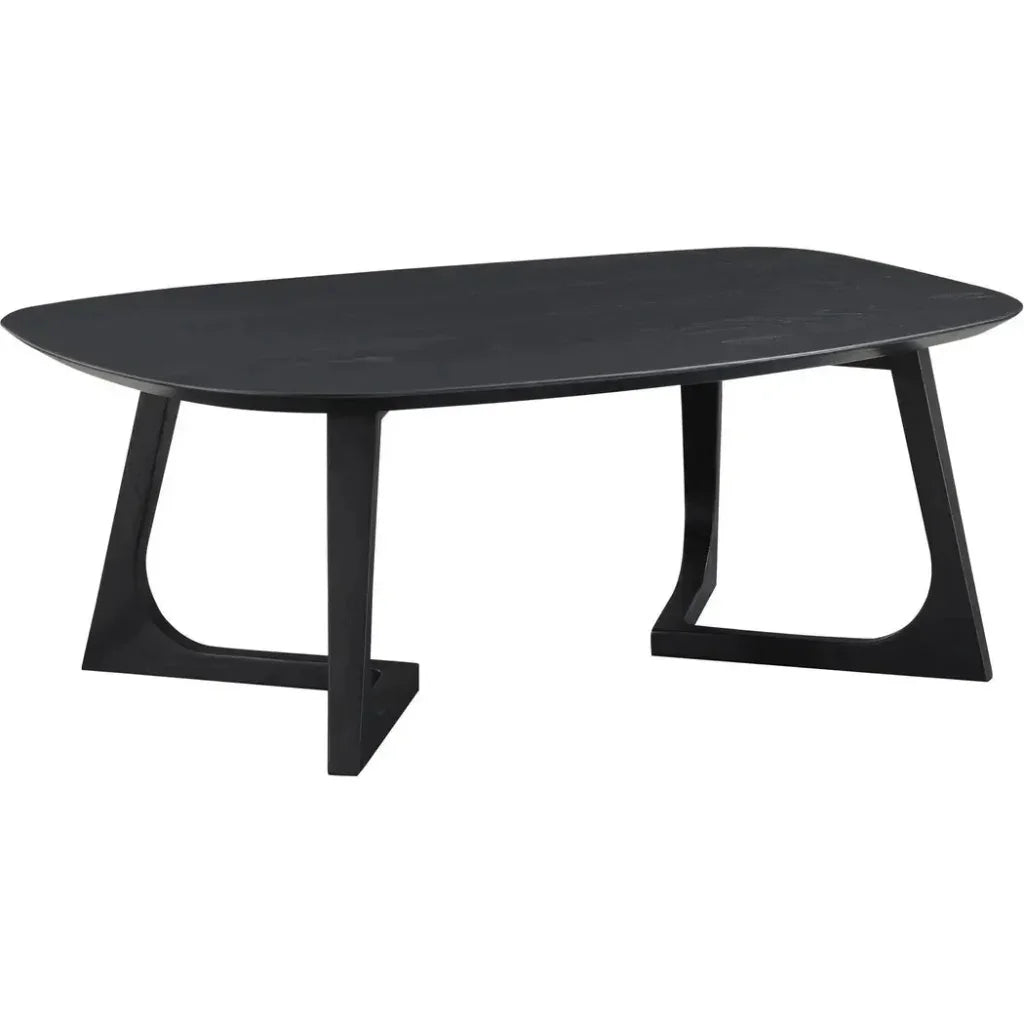 Godenza Mid - Century Black Oval Coffee Table - LOOMLAN - Moe's Home - Coffee Tables