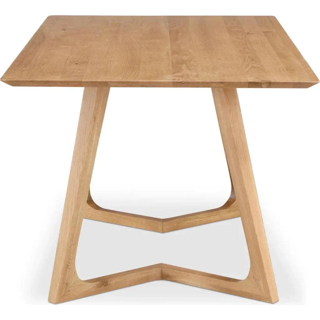 Godenza Natural Solid Rectangular Dining Table-Dining Tables-Moe's Home-LOOMLAN
