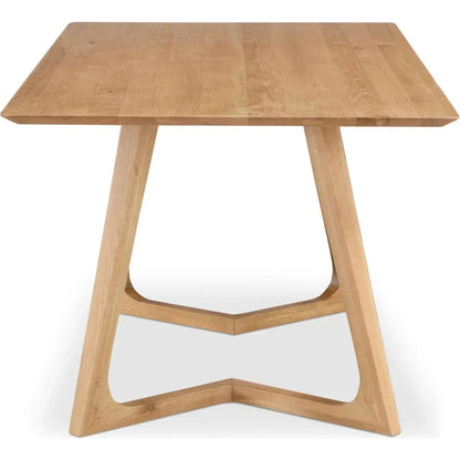 Godenza Natural Solid Rectangular Dining Table-Dining Tables-Moe's Home-LOOMLAN