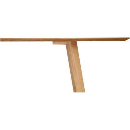 Godenza Natural Solid Rectangular Dining Table-Dining Tables-Moe's Home-LOOMLAN