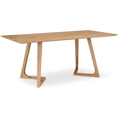 Godenza Natural Solid Rectangular Dining Table-Dining Tables-Moe's Home-LOOMLAN