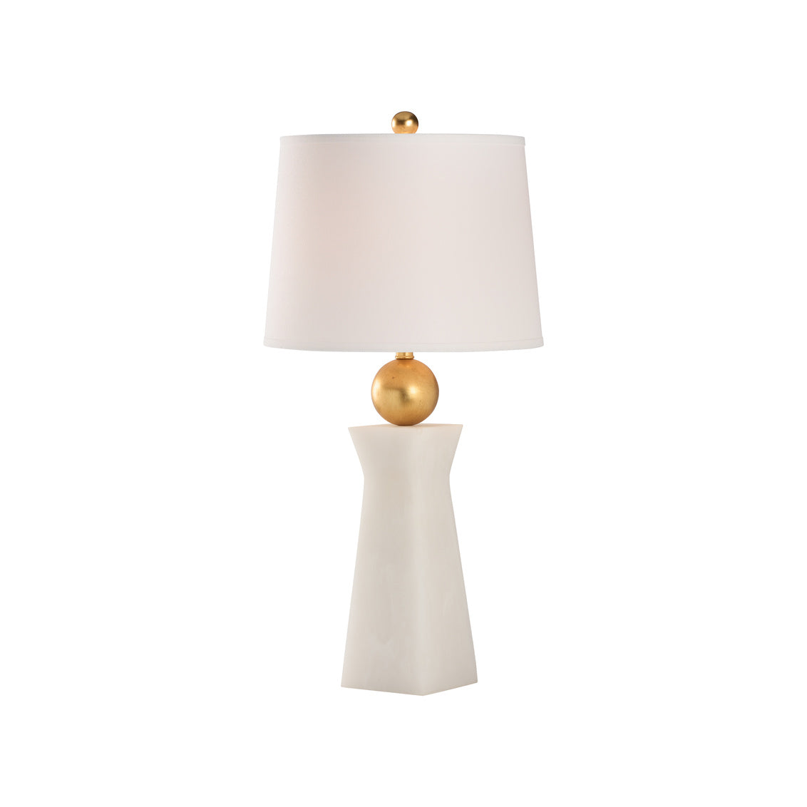 Gold Ball White Resin Table Lamp