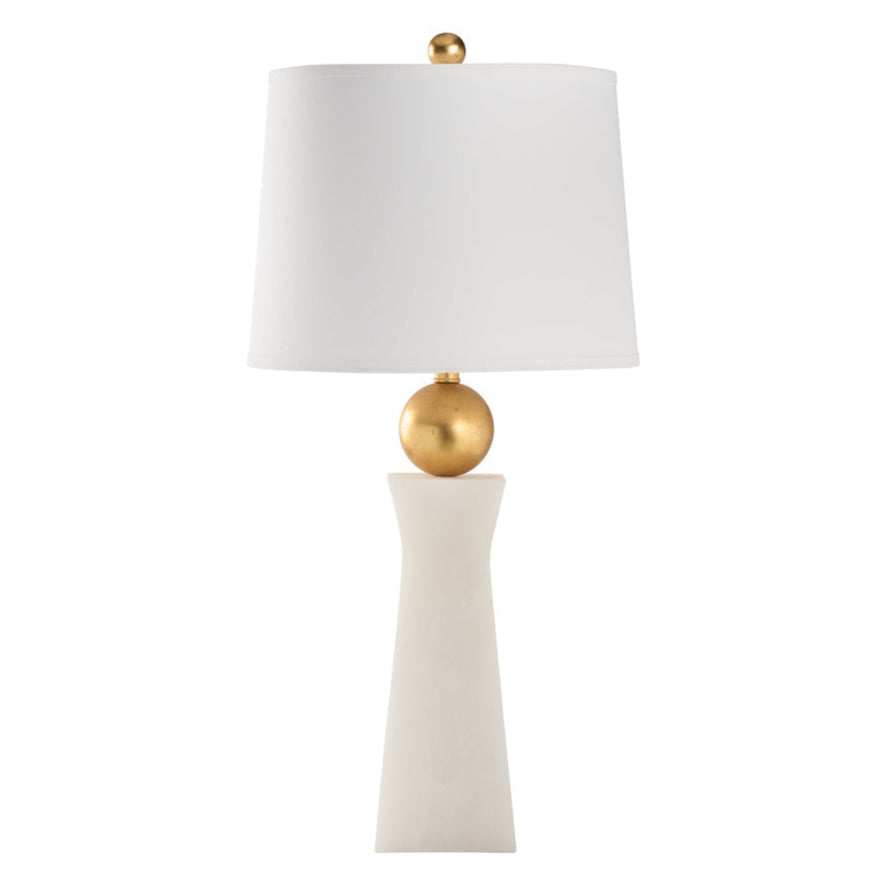 Gold Ball White Resin Table Lamp