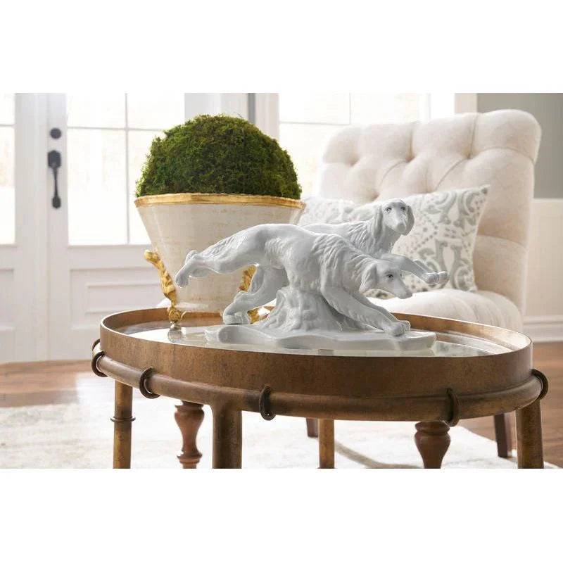 Gold Bamboo Style Based Rectangular Cocktail Table - LOOMLAN - Chelsea House - Coffee Tables