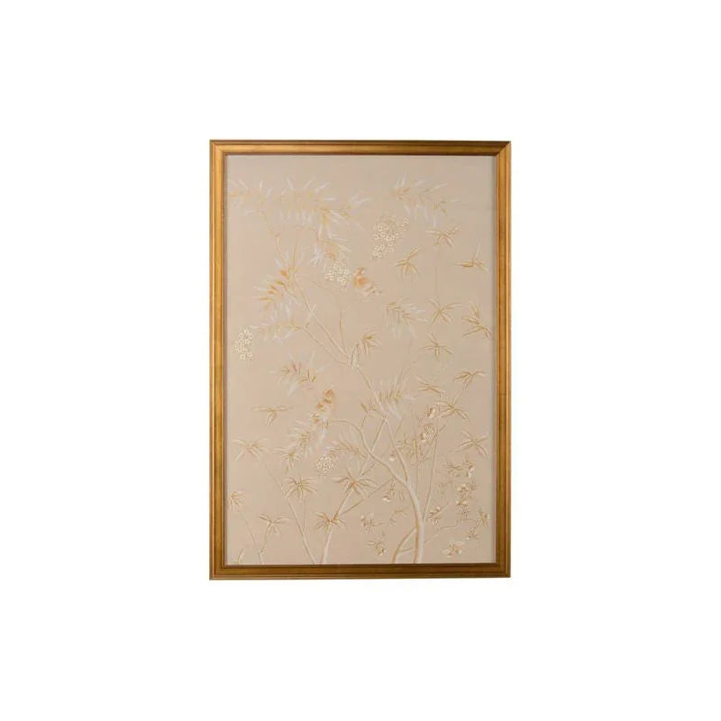 Gold Buckhead Panel Hand Painted Artwork-Framed Wall Art-Chelsea House-Cockatoo-LOOMLAN