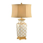 Gold Diamonds Porcelain Table Lamp - LOOMLAN - Chelsea House - Table Lamps