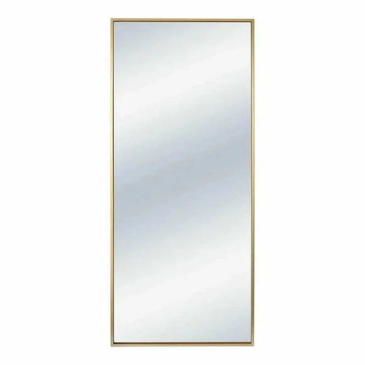 Gold Floor Mirror Leaner Style Gold Iron-Floor Mirrors-Moe's Home-LOOMLAN