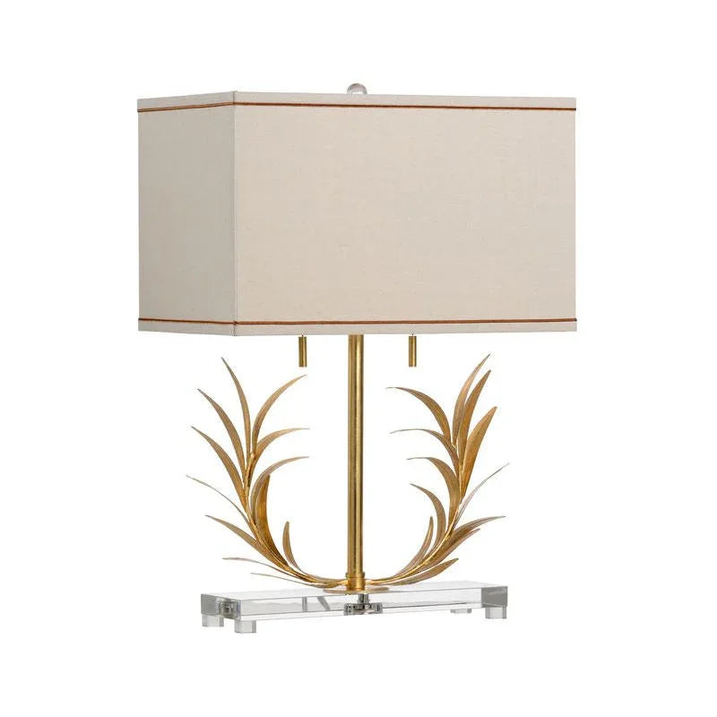 Gold Laurel Crystal Mounted Table Lamp - LOOMLAN - Chelsea House - Table Lamps