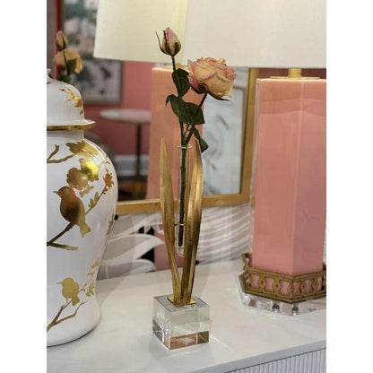 Gold Leaf Designed Unique Vase - LOOMLAN - Chelsea House - Vases & Jars