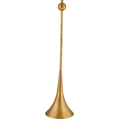 Gold Metal Floor Lamp-Floor Lamps-Bassett Mirror-LOOMLAN