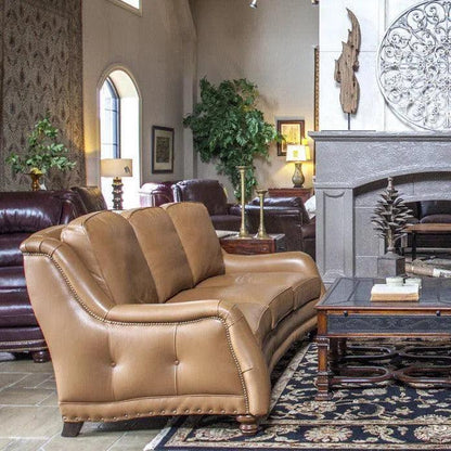 Goldberg 3 Seater Leather Couch Benchmade the USA - LOOMLAN - Uptown Sebastian - Sofas & Loveseats
